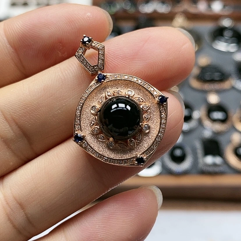 【闪购商品】翡翠18K金镶嵌颈饰缅甸翡翠