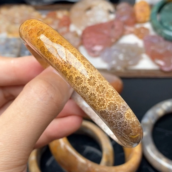 硅化珊瑚（珊瑚玉）手镯未镶嵌59.2