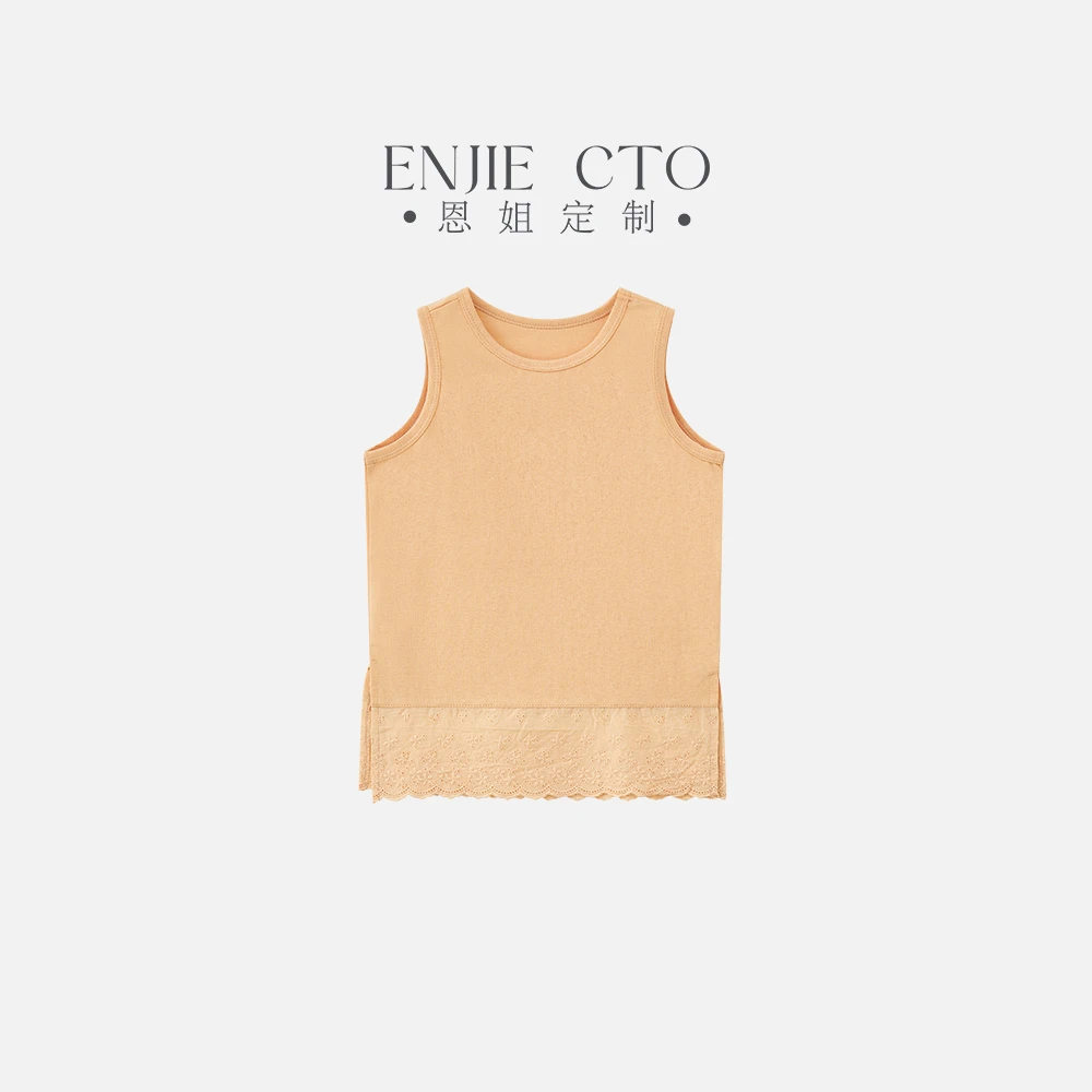【恩姐定制】C夏季童装时尚女童花边背心ENCK025