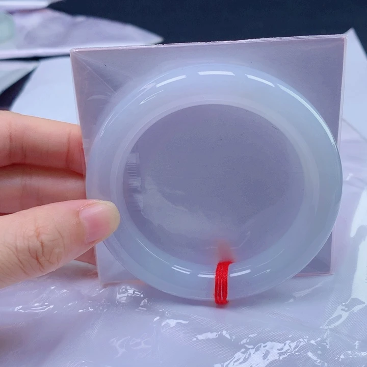 翡翠未镶嵌手镯白月光大胖圆565757