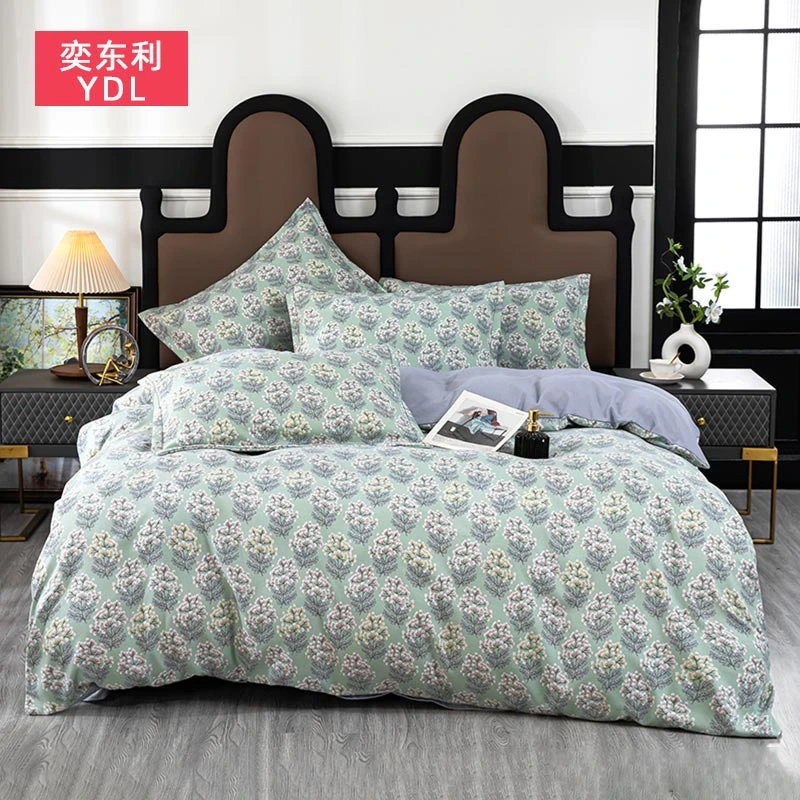 奕东利a类双层纱被套单件学生宿舍水洗棉加厚家用双人被罩四件套
