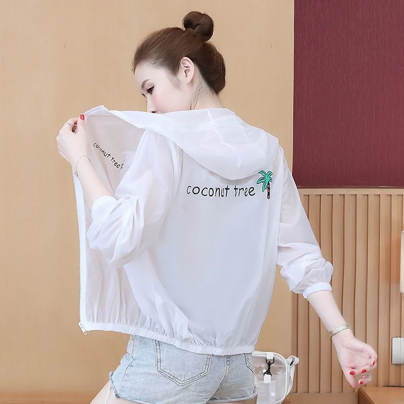 防晒衣女短款2025夏季韩版宽松百搭防紫外线装连帽长袖薄外套女