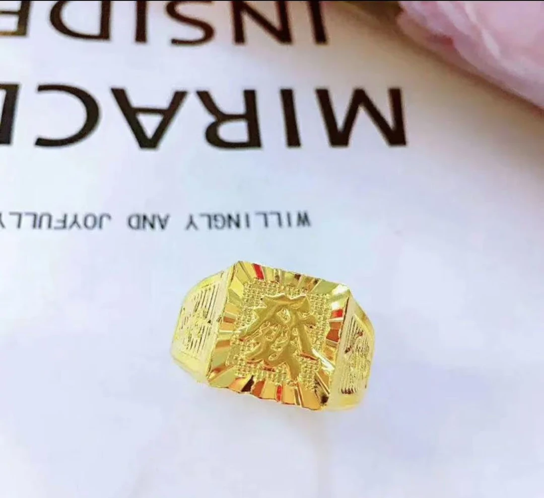 男款霸气轻奢發字戒指FG20