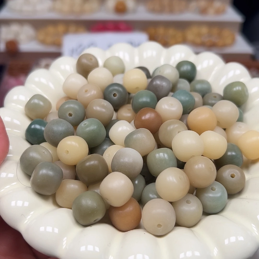 手串菩提根/象牙果卡14老料干磨桶120颗