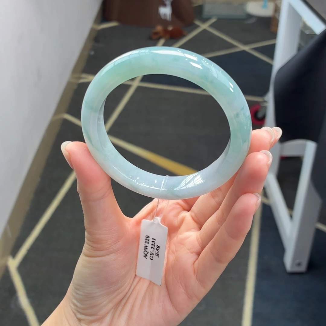 翡翠未镶嵌手镯5758