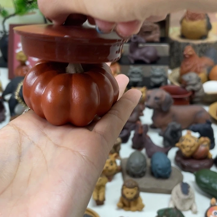 紫砂茶宠紫砂南瓜盖置