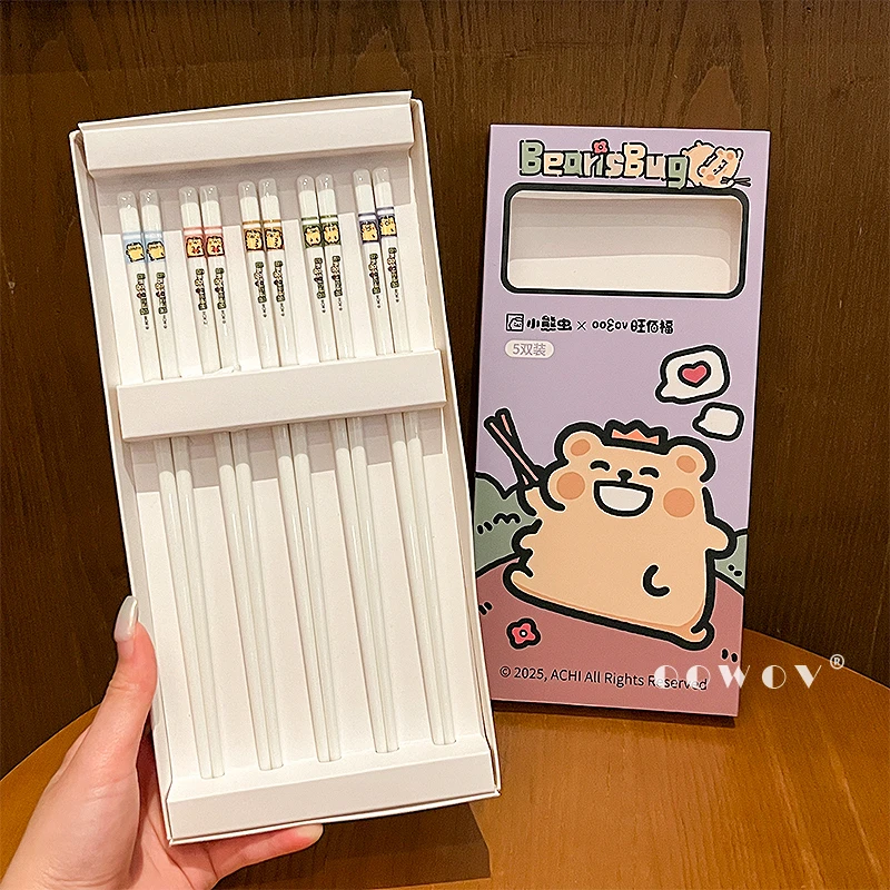 小熊虫联名陶瓷筷子2025高颜值情侣筷子家用女士抗菌防霉生日礼物