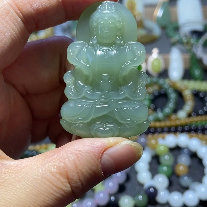 和田玉未镶嵌吊坠(不含链)