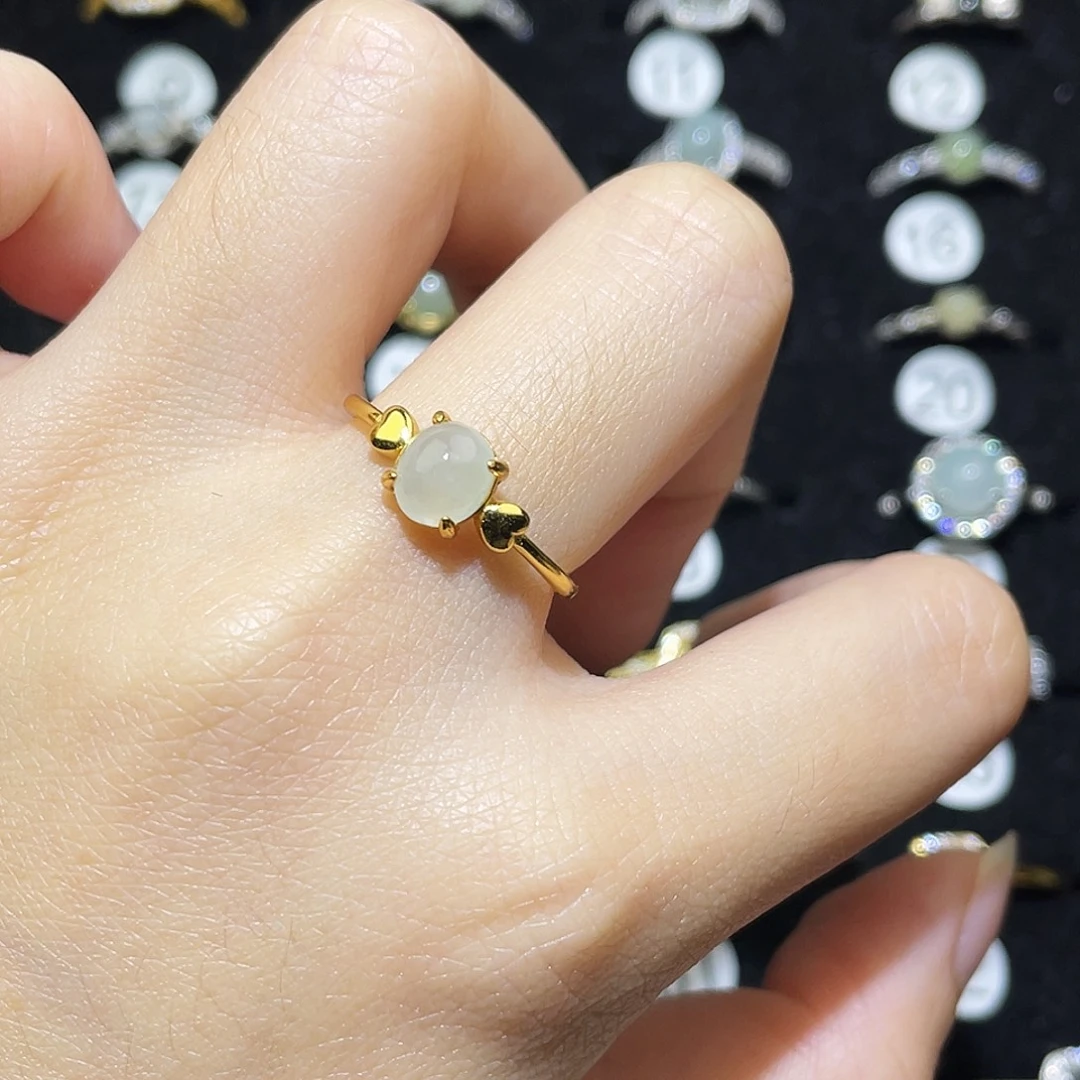 翡翠未镶嵌戒指戒指