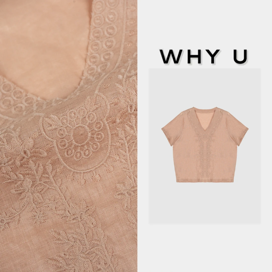 WHYU2025新款显瘦刺绣上衣【晓】