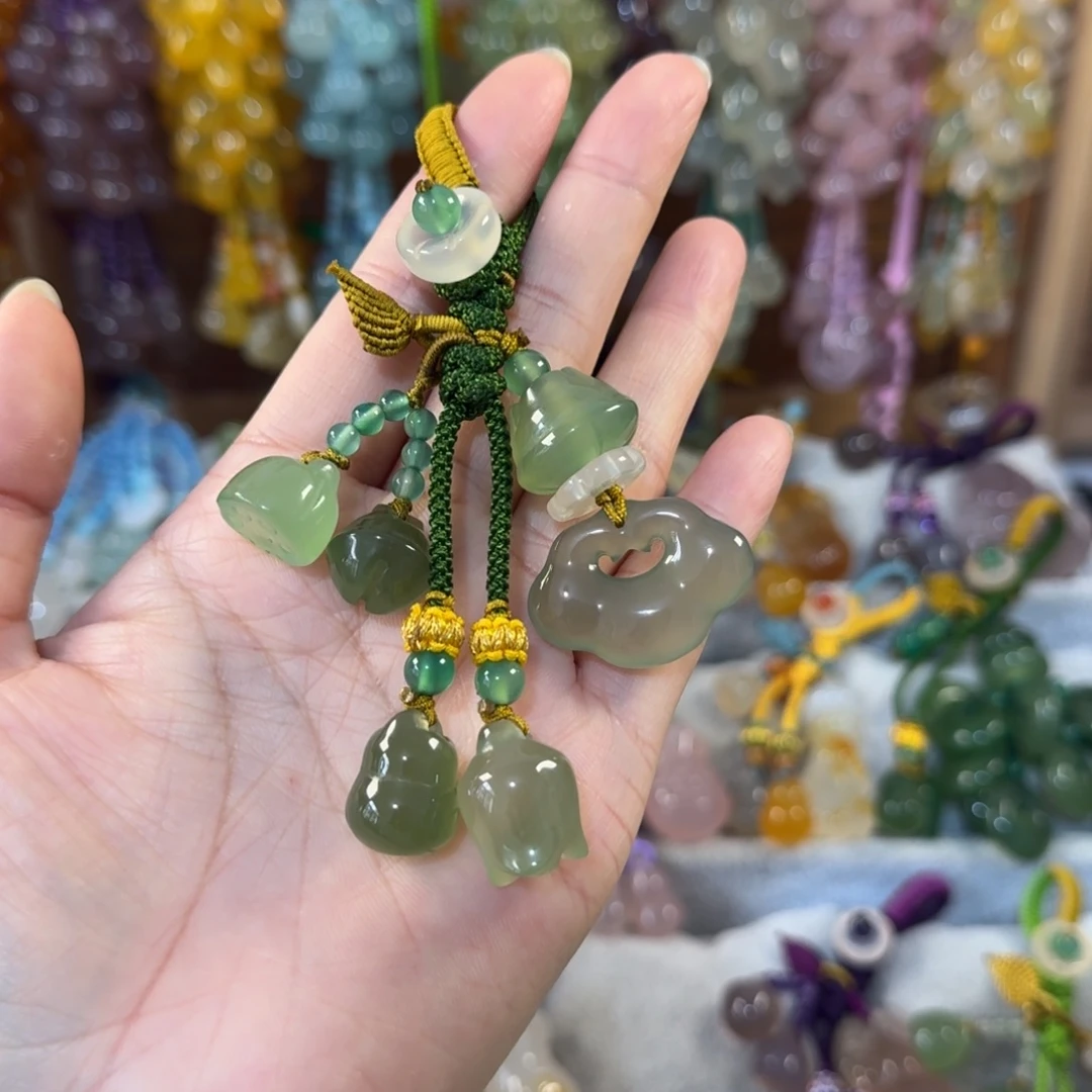 未镶嵌钥匙挂件玛瑙/玉髓