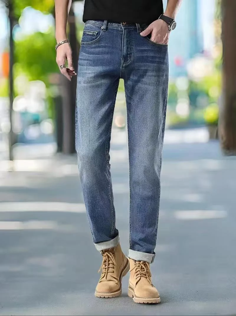 四季通用男士哈伦显瘦牛仔裤潮流百搭春夏季直筒