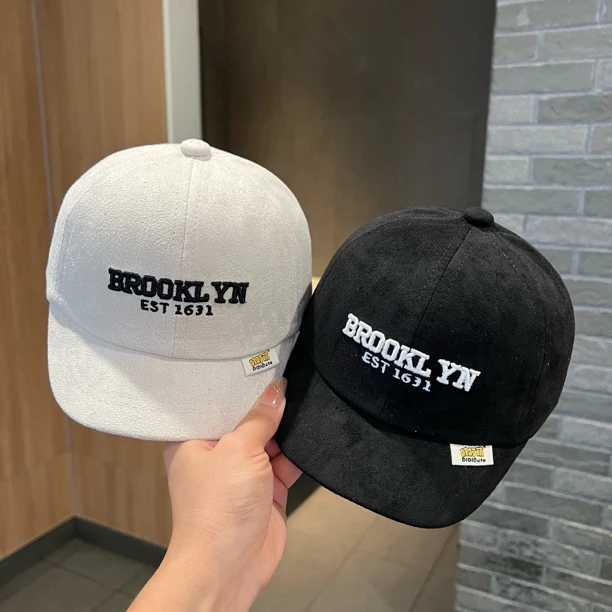 【潮酷感】宝宝鸭舌帽秋季新款男女童百搭短檐棒球帽潮流遮阳太阳帽