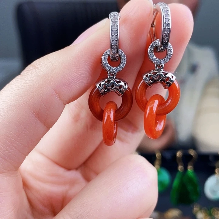 翡翠耳饰未镶嵌饰品