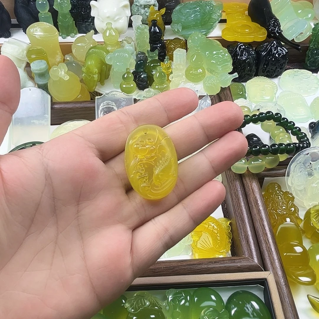 未镶嵌岫玉吊坠(不含链)