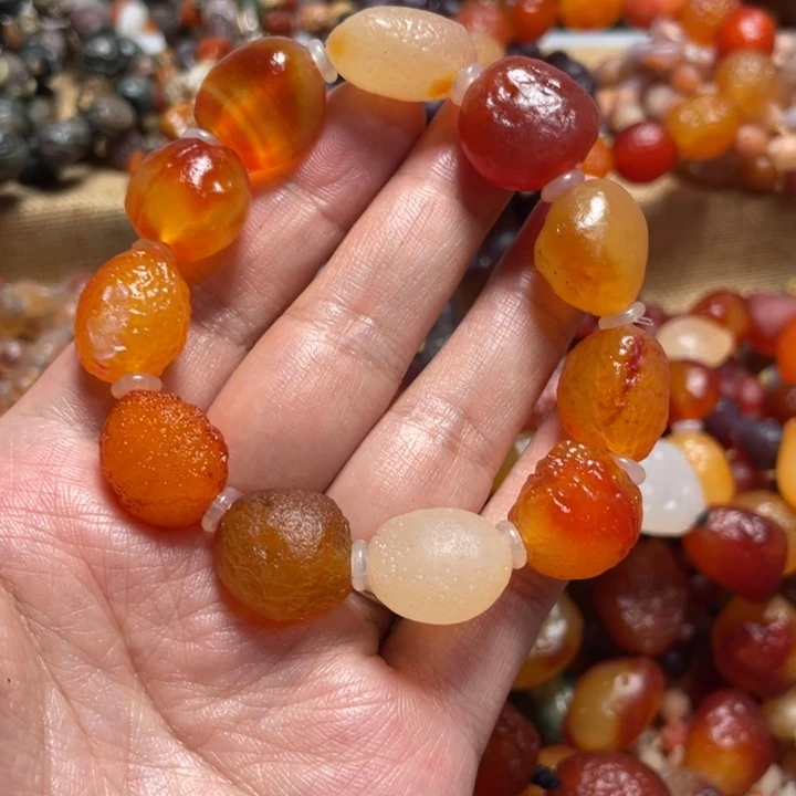 不***你玛瑙/玉髓合金手链