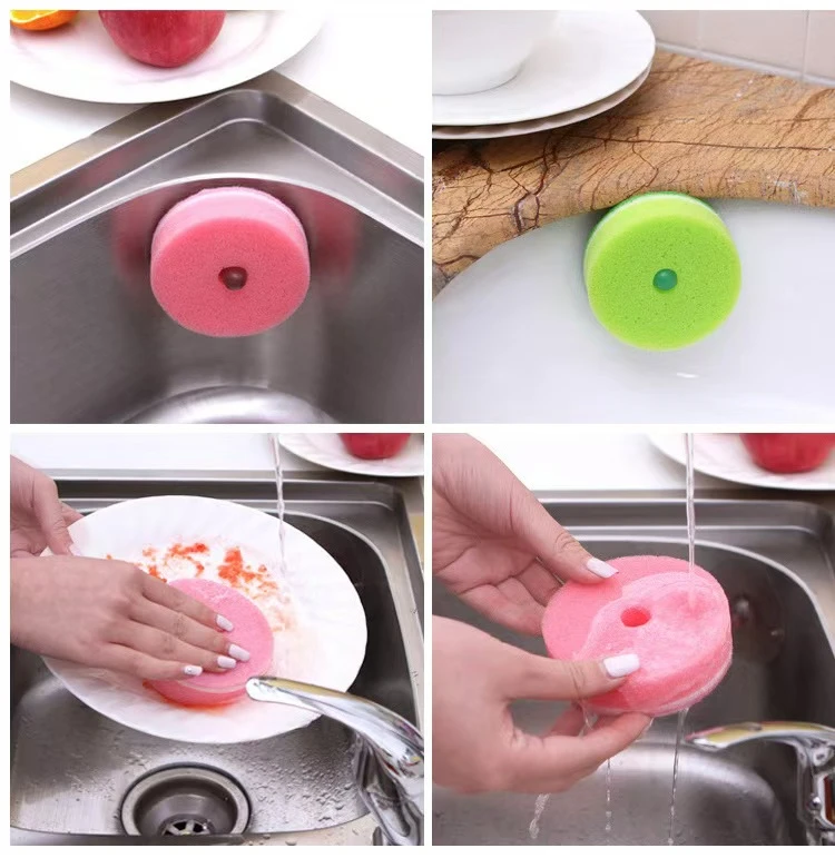 海绵擦锅刷吸水擦锅欧若精灵风双面