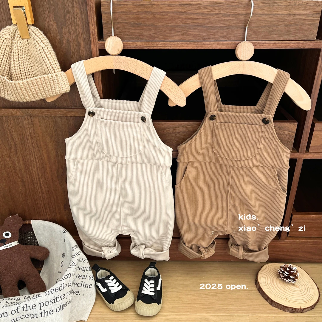 T25C38新款背带裤春季男宝女宝韩系连身衣百搭儿童幼儿ins2025