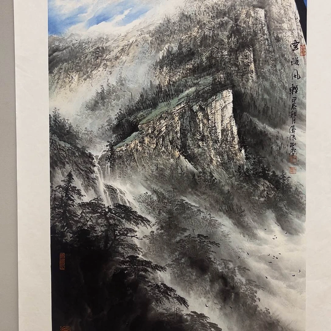 国画黎俸禄100/60水墨山水