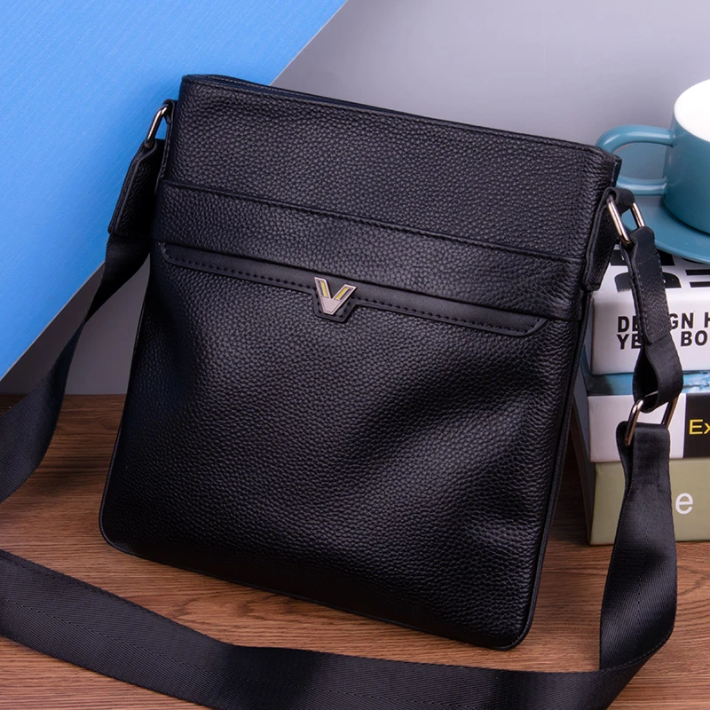 新款斜挎包男头层牛皮单肩包男士背包真皮大容量商务通勤男包休闲