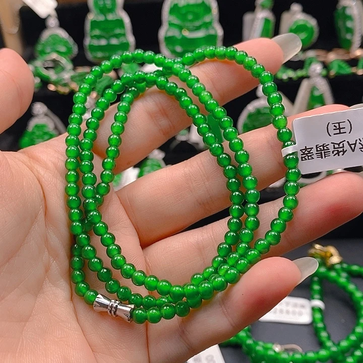 翡翠未镶嵌颈饰123456789