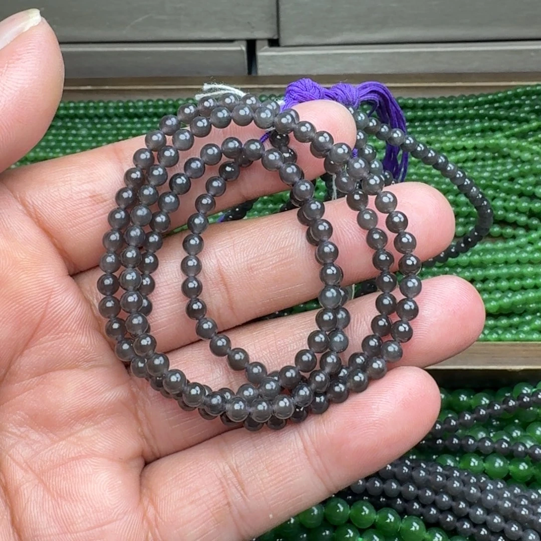 和田玉未镶嵌颈饰青海料冰烟紫卡4 买一发一