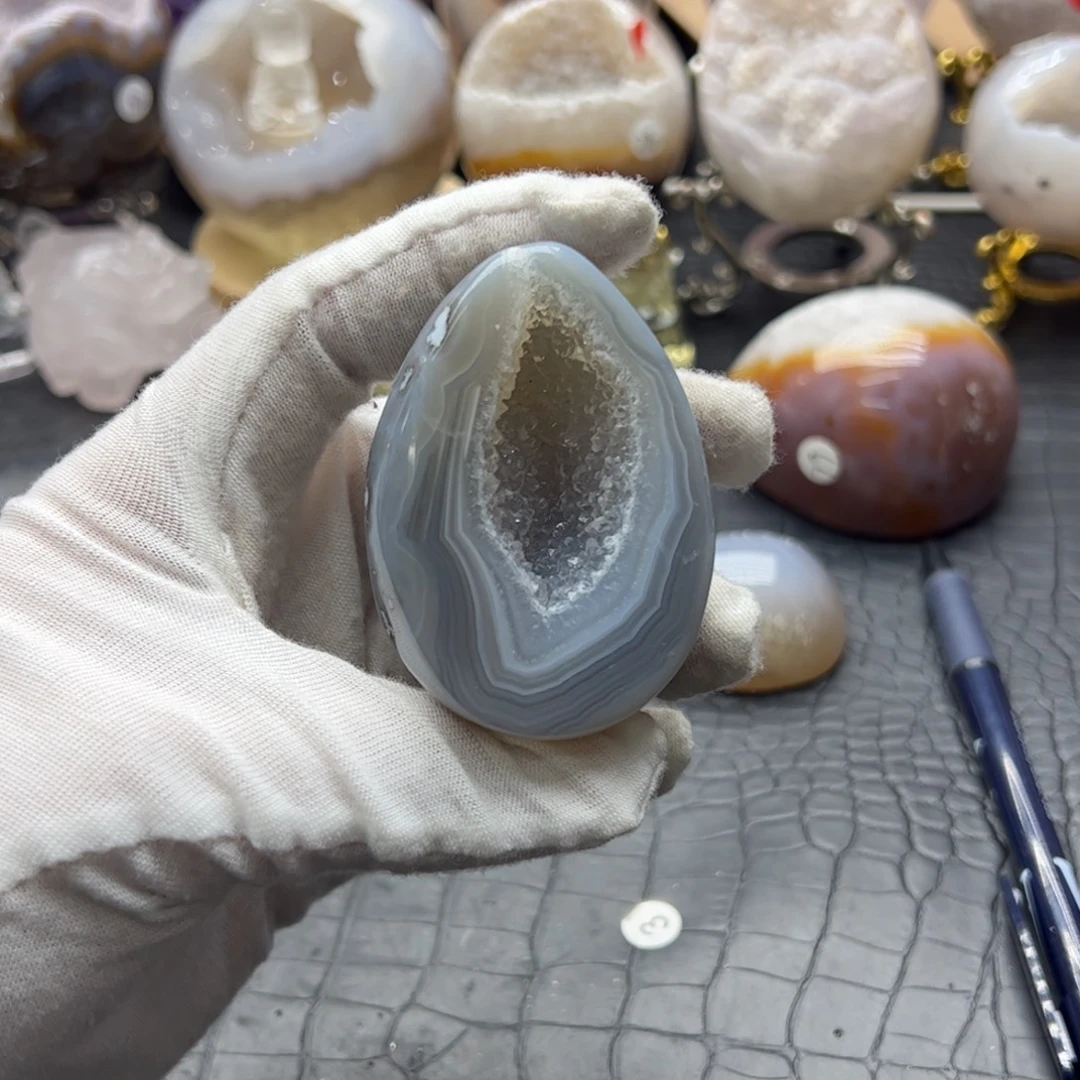 番****水晶珠宝半成品未镶嵌龙蛋5