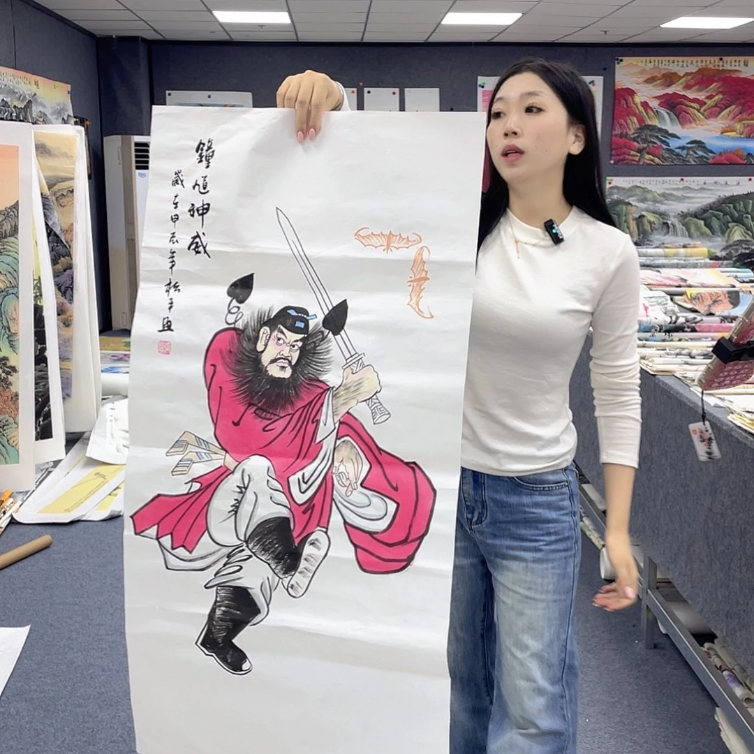国画作品小姐姐放漏…