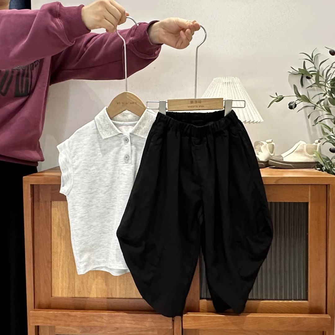 【镰刀裤】儿童夏季设计款简约宽松镰刀裤88428