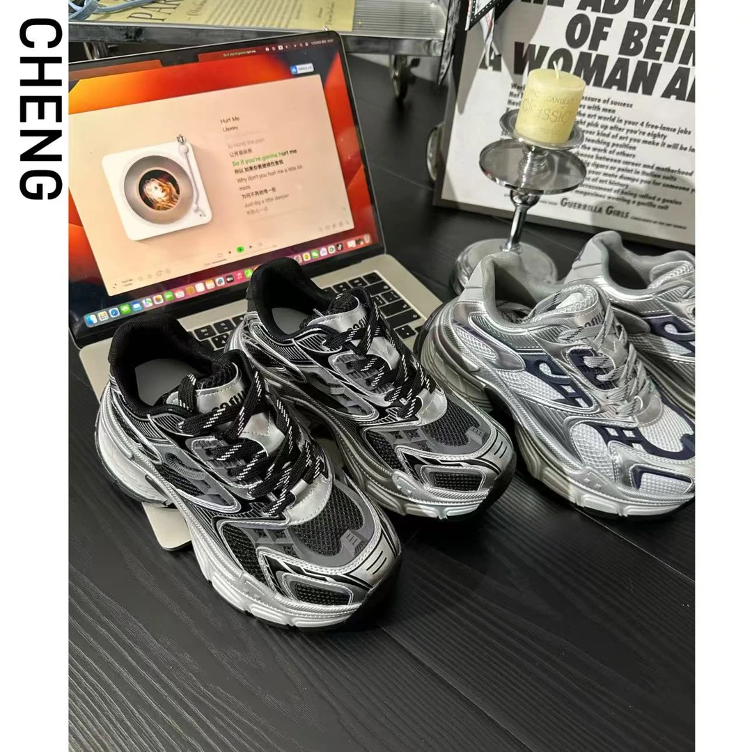 「CHENG」新款重工机能柜版老爹鞋/小众潮牌轻便运动时髦精搭配增高
