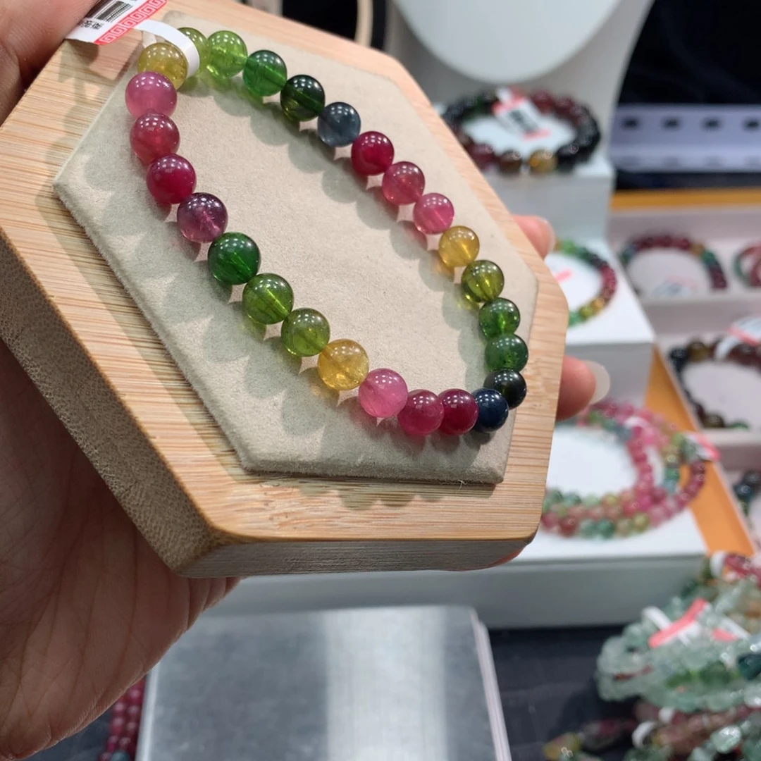 碧玺手链未镶嵌    7mm。