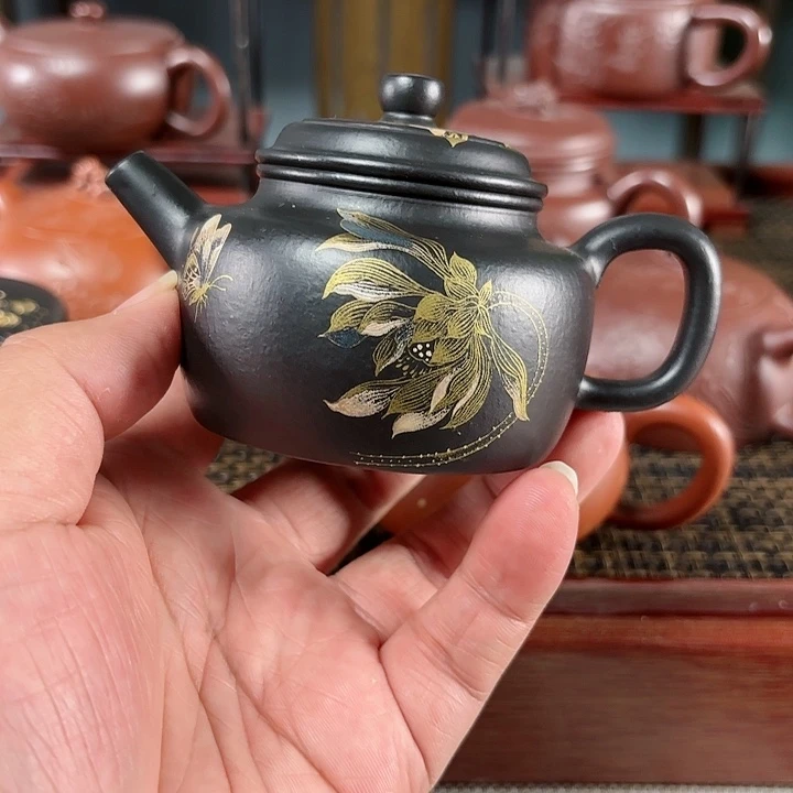 三***装宜兴原矿手工紫砂壶