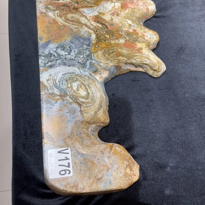 紫砂茶盘潍****司七彩玉化婉螺石