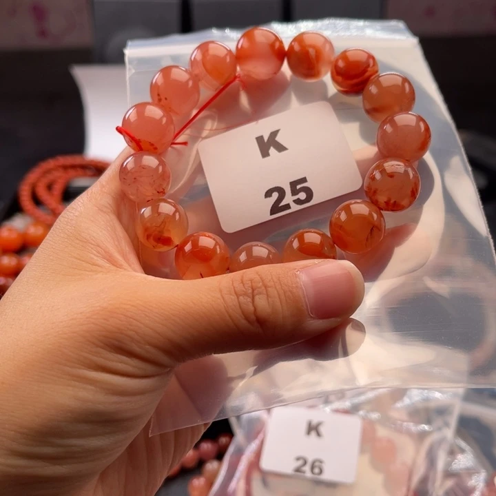 南红玛瑙未镶嵌多样性发货默认微瑕14mm