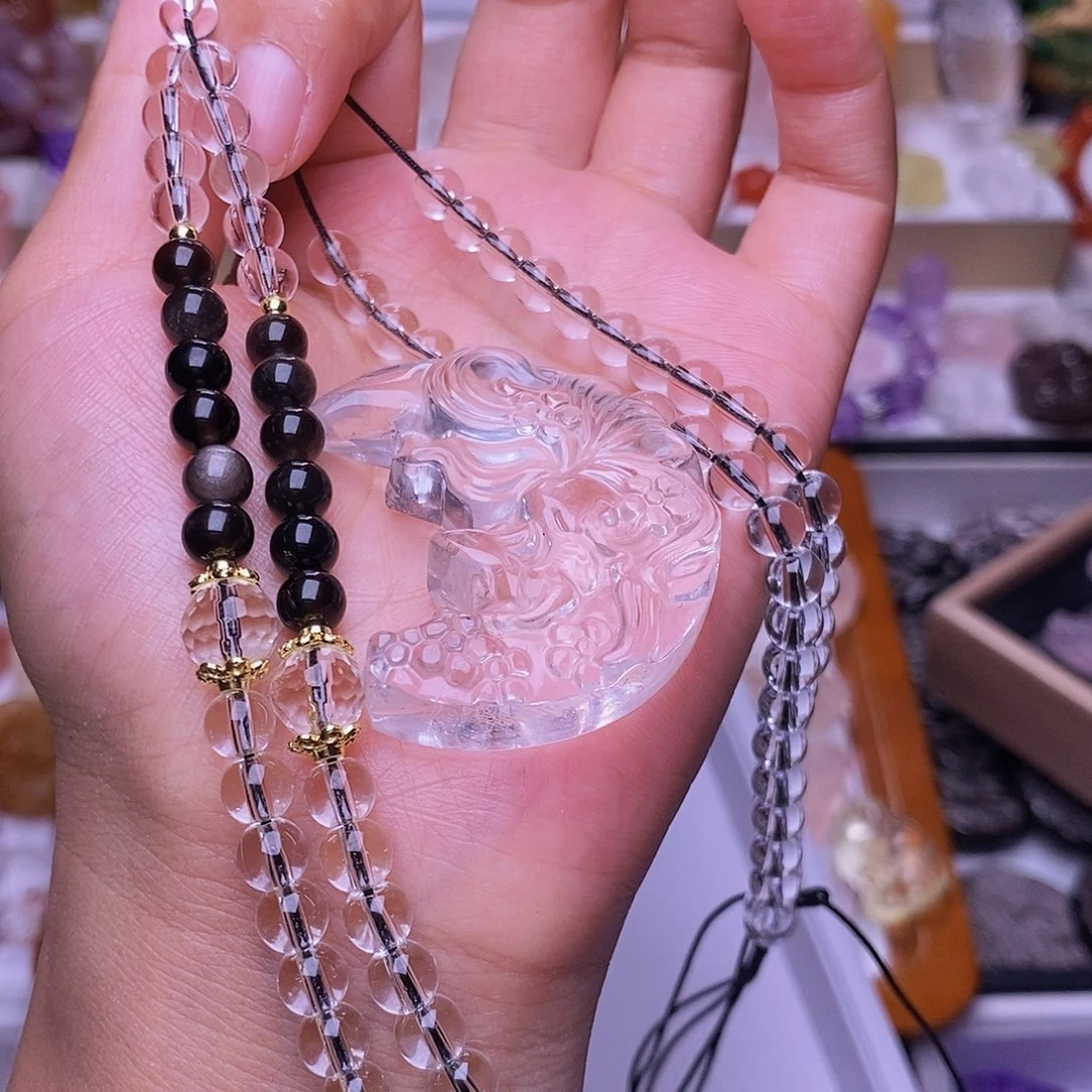 水晶颈饰未镶嵌陈*一套