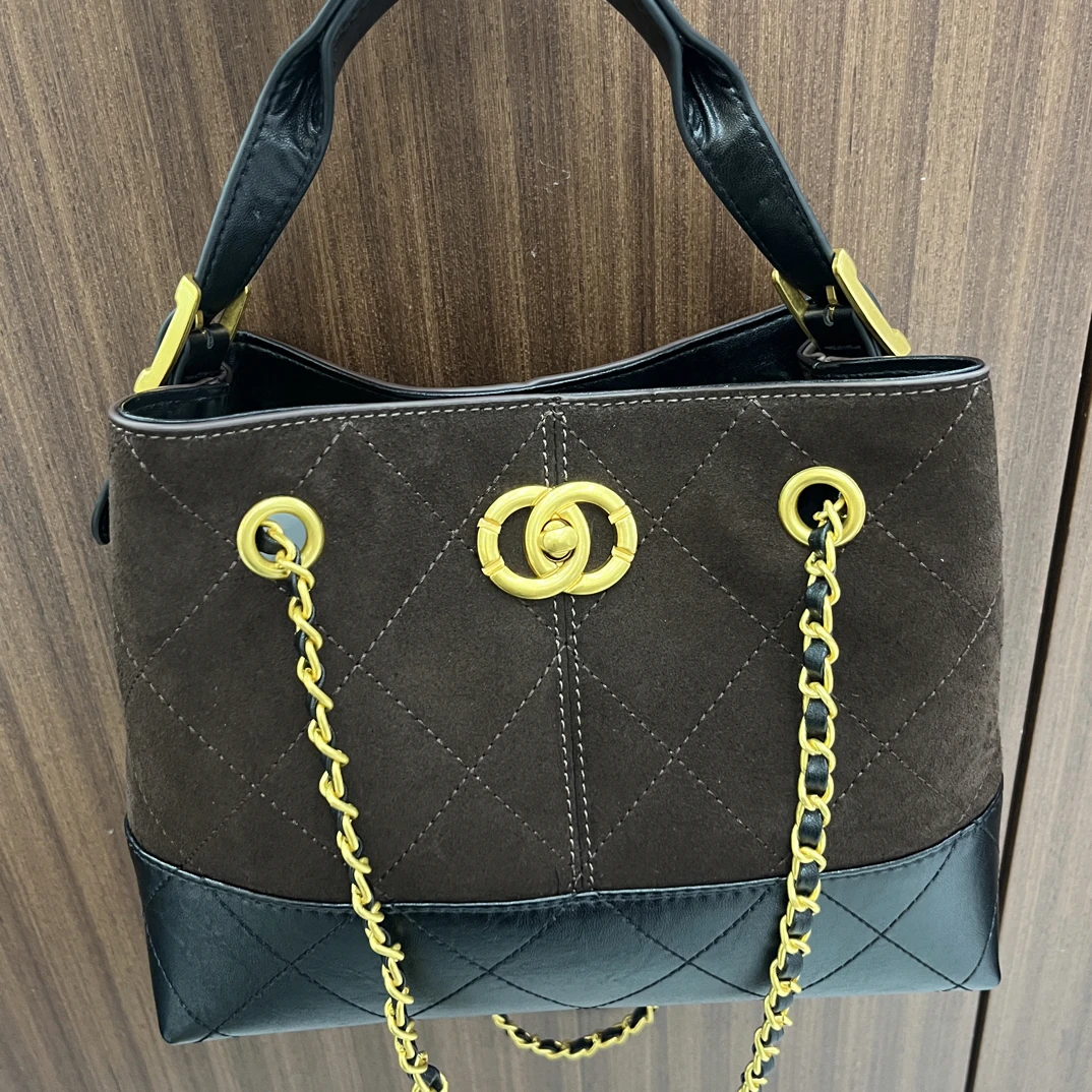 ［七七］2025早秋新品韩系hobo链条包手提单肩斜挎时尚休闲风菱格