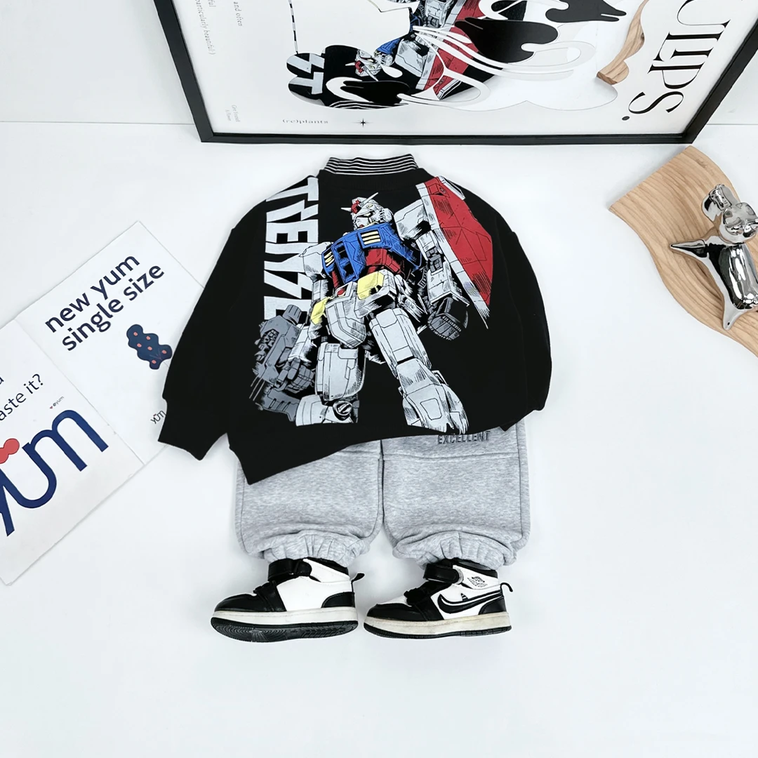 儿童卫衣加绒款长袖2025新款秋冬装男童 D-HZ241371 悠悠童话童装