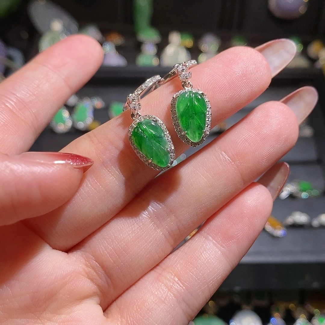 翡翠银S925镶嵌颈饰l*l天然翡翠