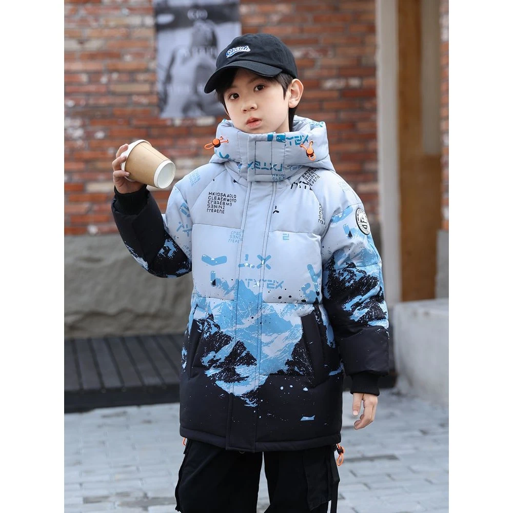 YeeHoO/英氏2025新款童小鸭儿童羽绒服中大男童中长款韩版洋