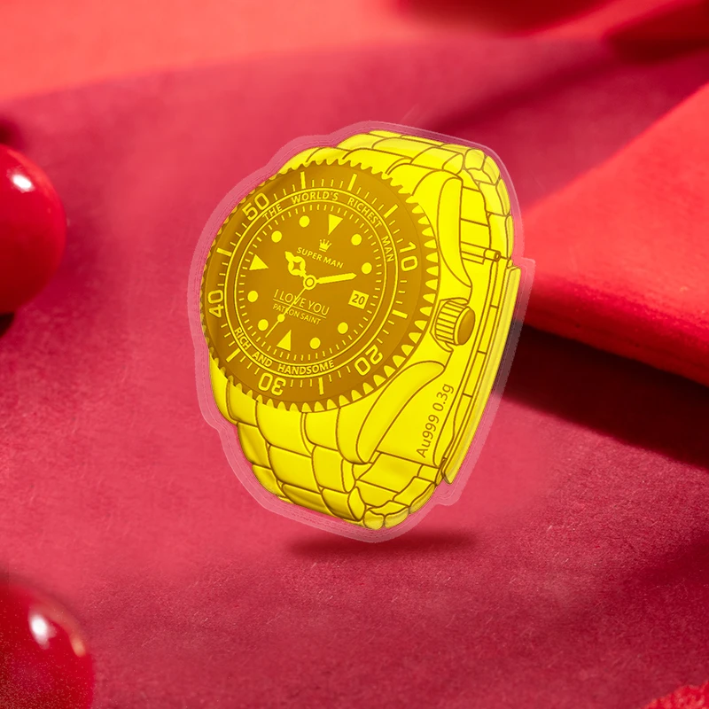 含金工艺品手表金片含金