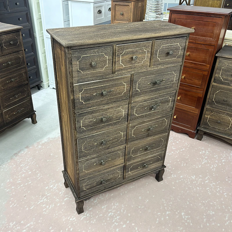 70*30*110cm碳化13抽收纳柜