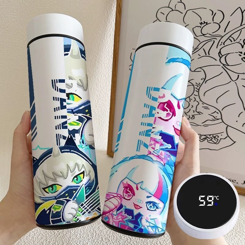 蛋仔派对ins智能显温保温杯304不锈钢大容量高颜值学生男女水杯
