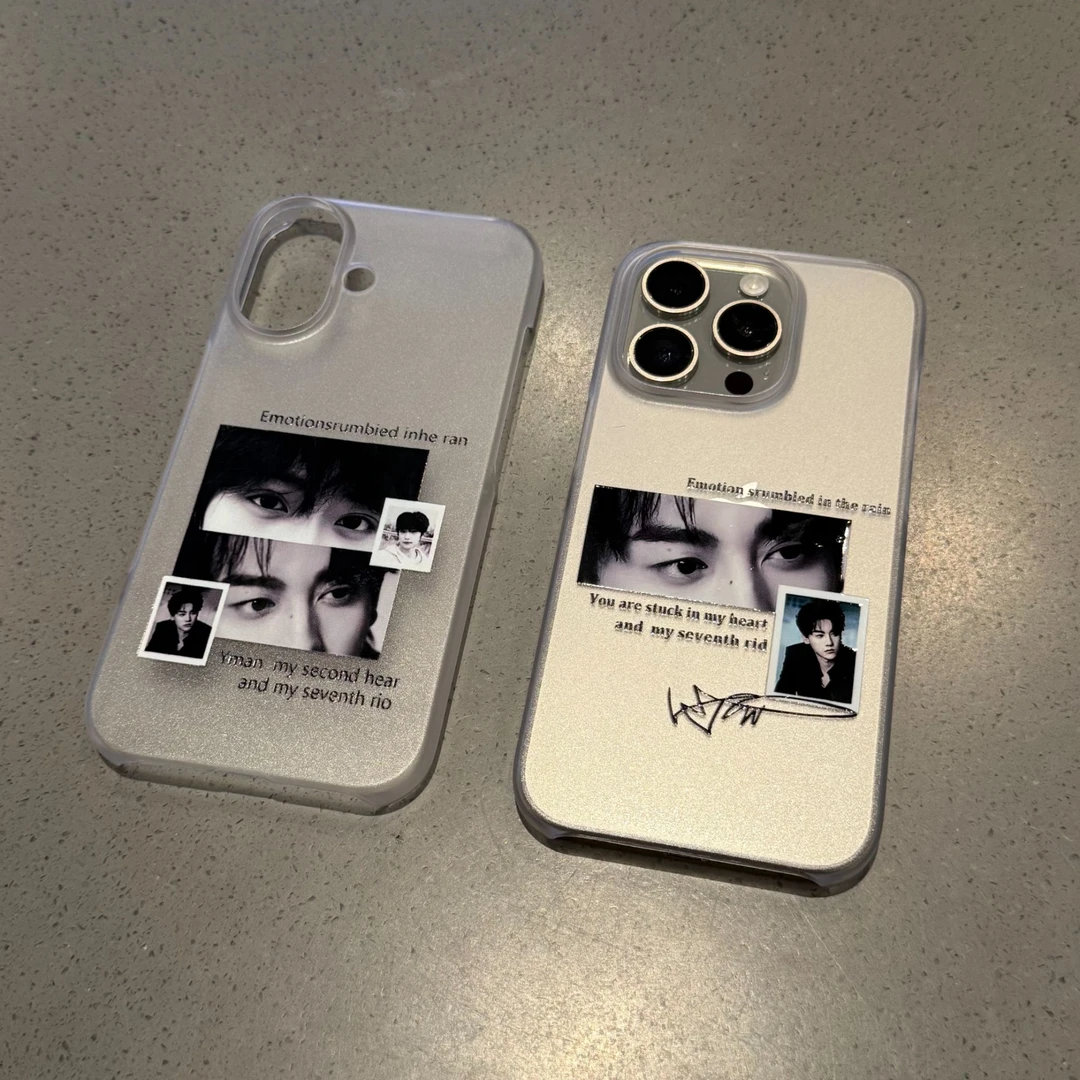 欧克里里双人眼神PC硬壳适用苹果16promax手机壳华为oppo小米vivo