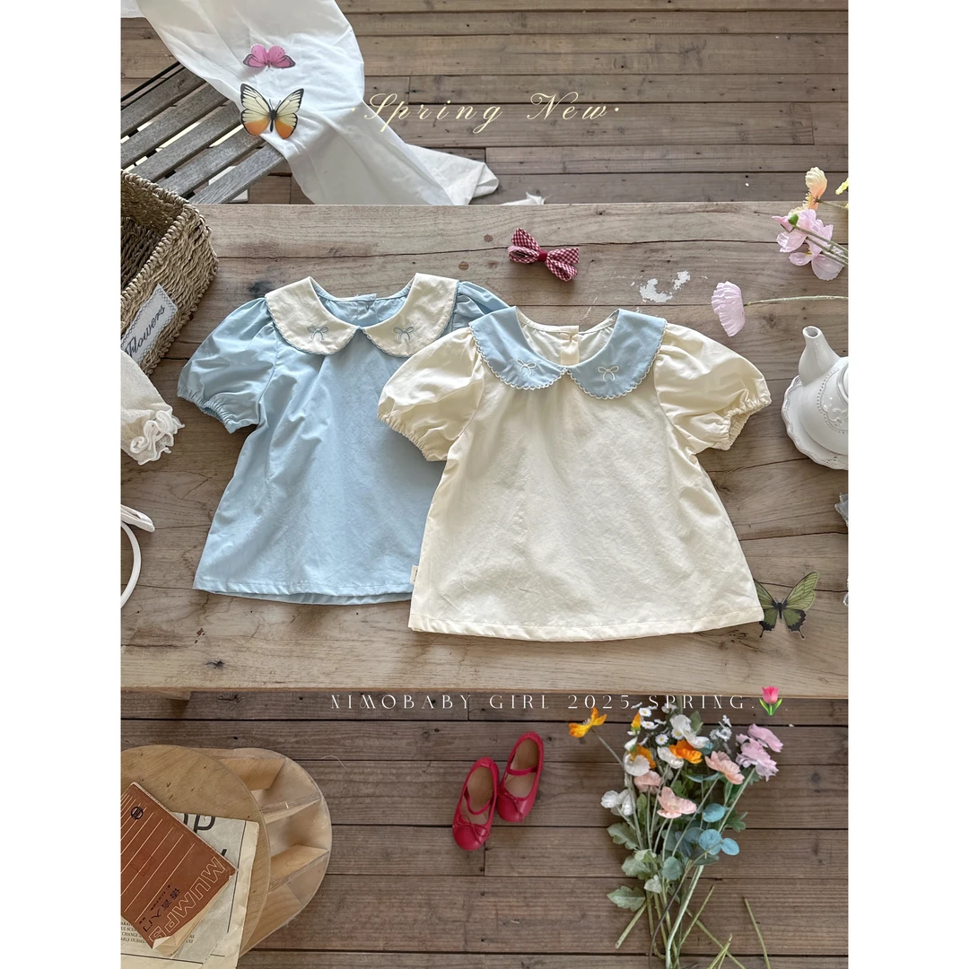 NIMO【奶霜】韩版欧若风春季新款宝宝时尚亲肤洋气打底上衣