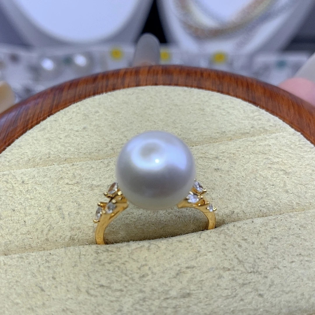 淡水珍珠戒指合金