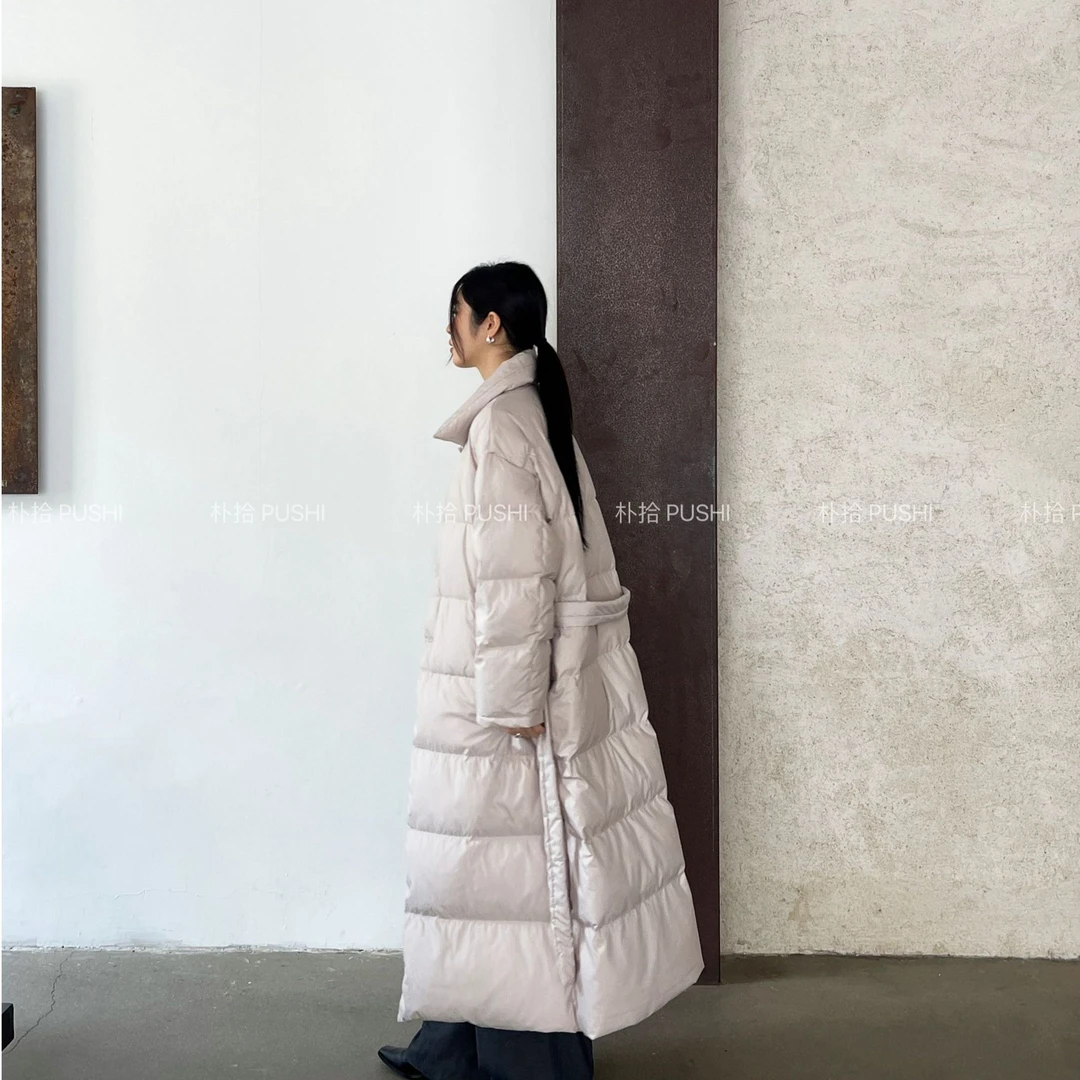 【BLB.板老板】2024新款极简设计款加长加厚90白鸭绒羽绒服88855