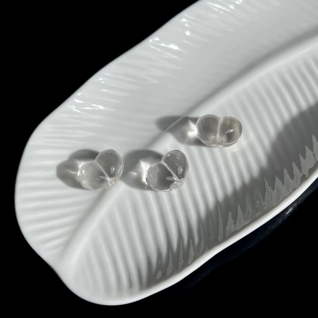 【大鱼甄选】白水晶屁桃爱心19*14配件YW36多样性发其一