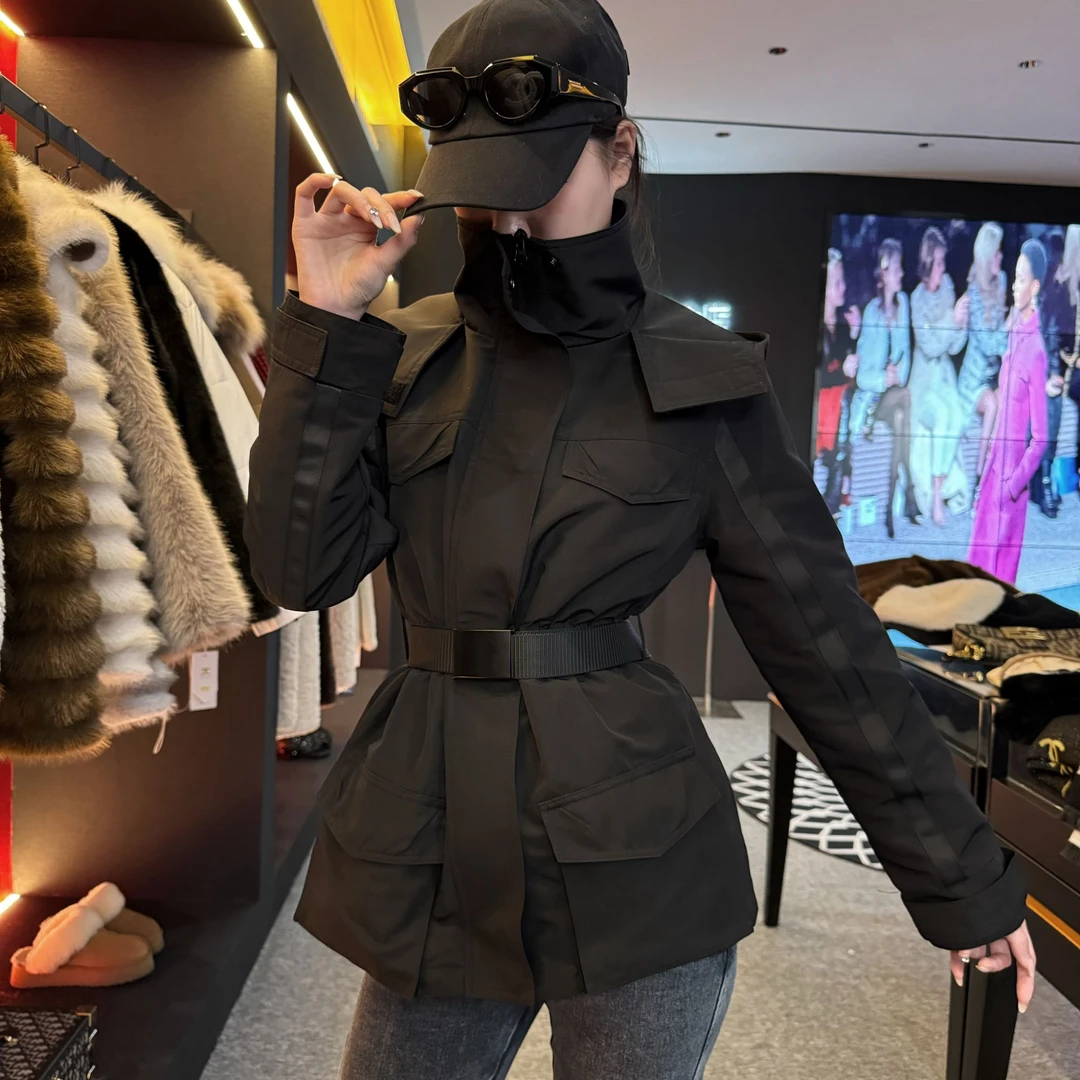 【vivian】白鹅绒羽绒服设计师款时尚百搭防风外套LOVES-A1229