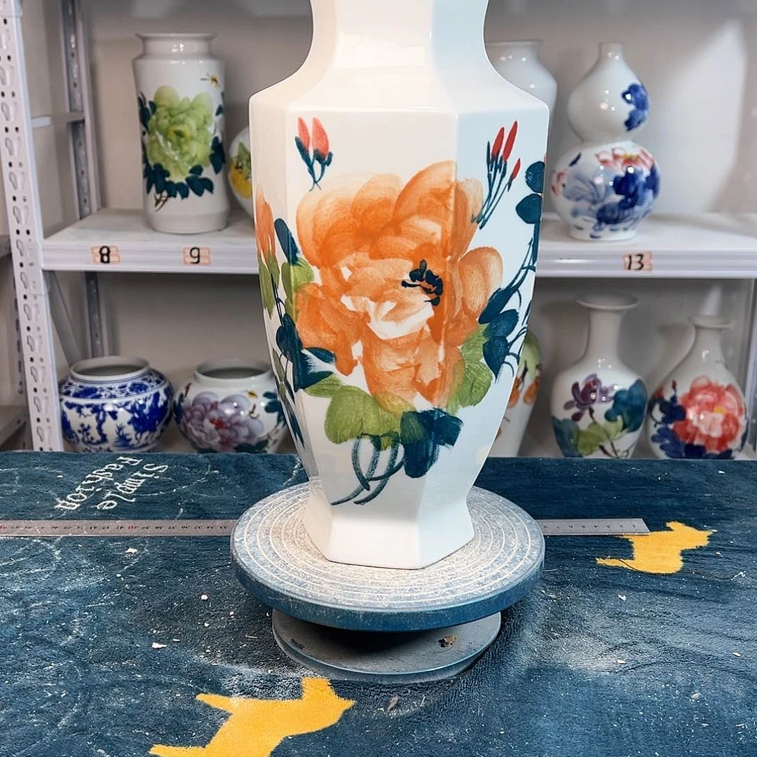 摆件景德镇陶瓷6黄牡