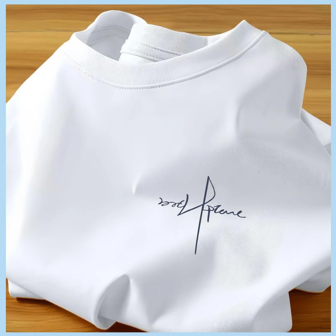 【源头工厂】2025夏季男士男装大码宽松印花短袖t恤男套头衫半袖潮